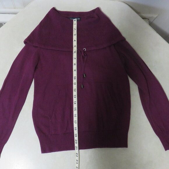 Jones New York Women's Pullover Drawstring Cowl with Front Pocket Sweater - Picture 7 of 10